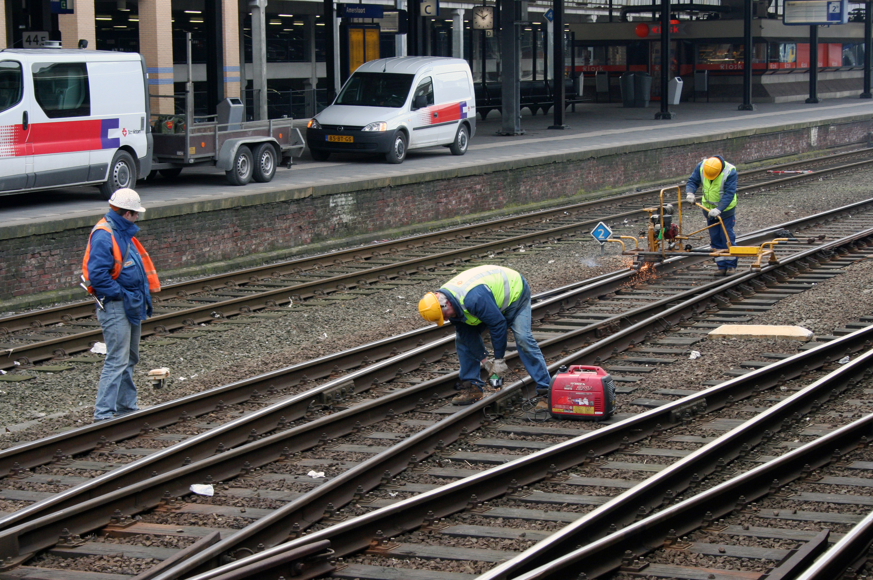 Werk aan het spoor