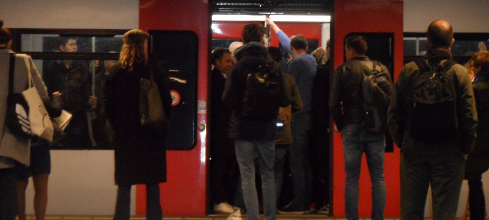 Drukke metro