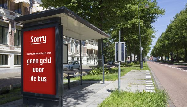 Geen geld voor de bus