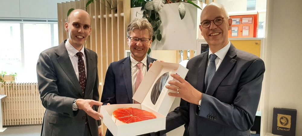 Taart aanbieden Rover