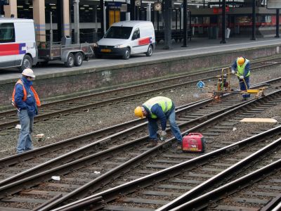 Werk aan het spoor