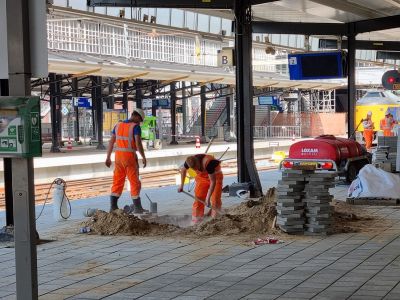 Werk aan het spoor