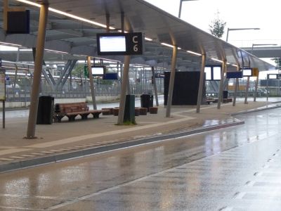 Leeg busstation Utrecht
