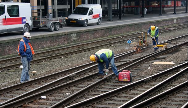 Werk aan het spoor