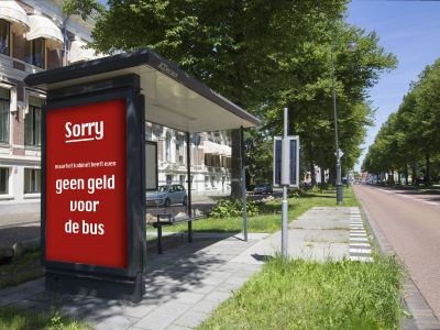 Geen geld voor de bus